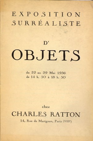 Catàleg de l’Exposition surréaliste d’objets, celebrada a la galeria Charles Ratton de París, 1936.